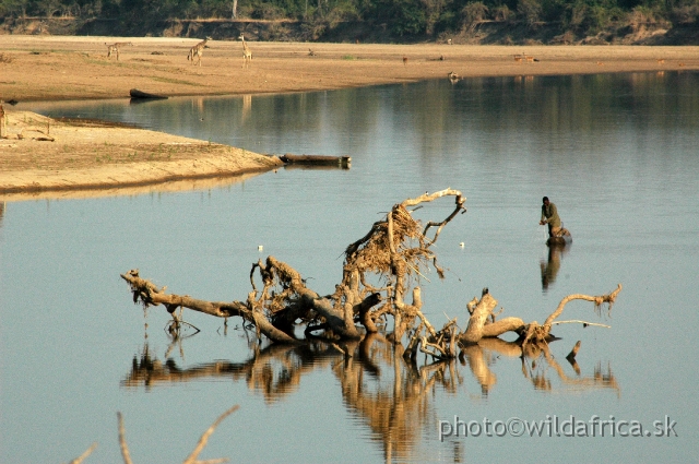 DSC_1863.JPG - Our guide said that fishing here is not officialy allowed but as you can see it is tolerated. For me this image shows mutual harmony of life between man and wildlife.